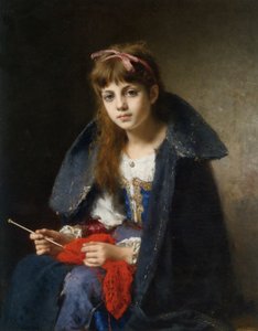 Retrato, de, um, menina jovem